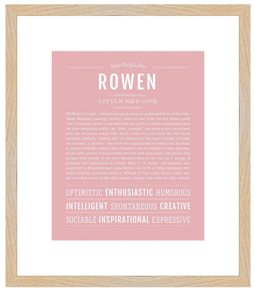 Rowen (male) | Name Art Print