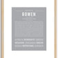 Rowen (female) | Name Art Print