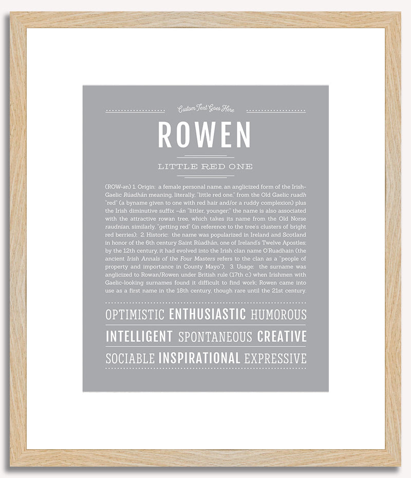 Rowen (female) | Name Art Print