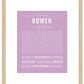 Rowen (female) | Name Art Print