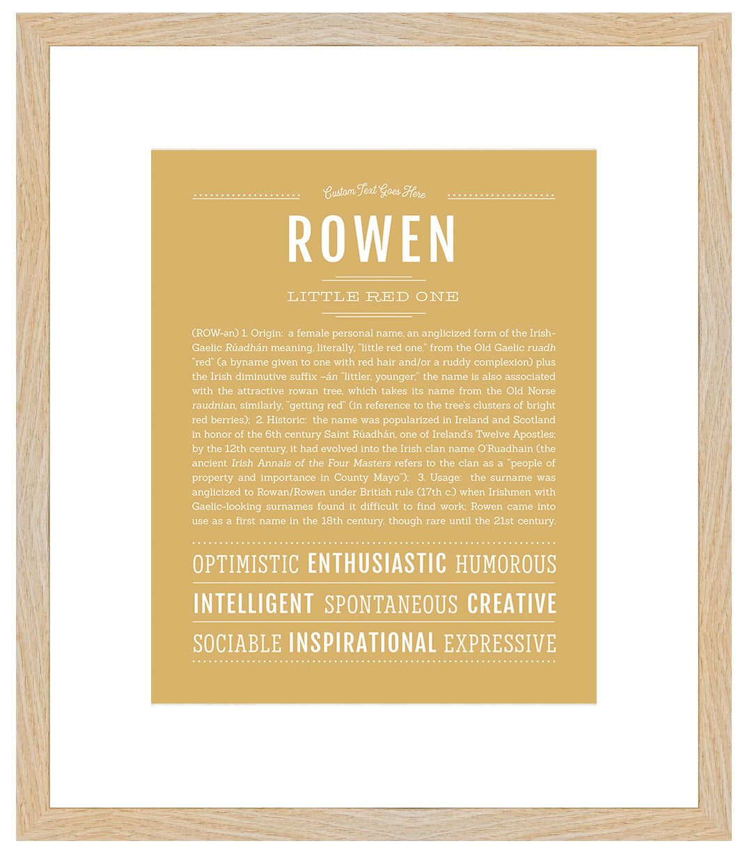 Rowen (female) | Name Art Print