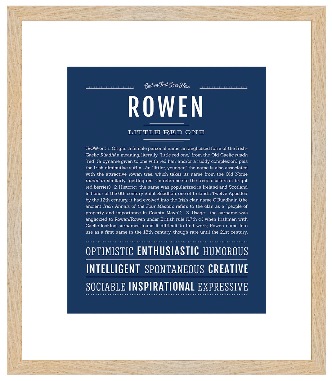 Rowen (female) | Name Art Print