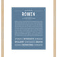 Rowen (female) | Name Art Print