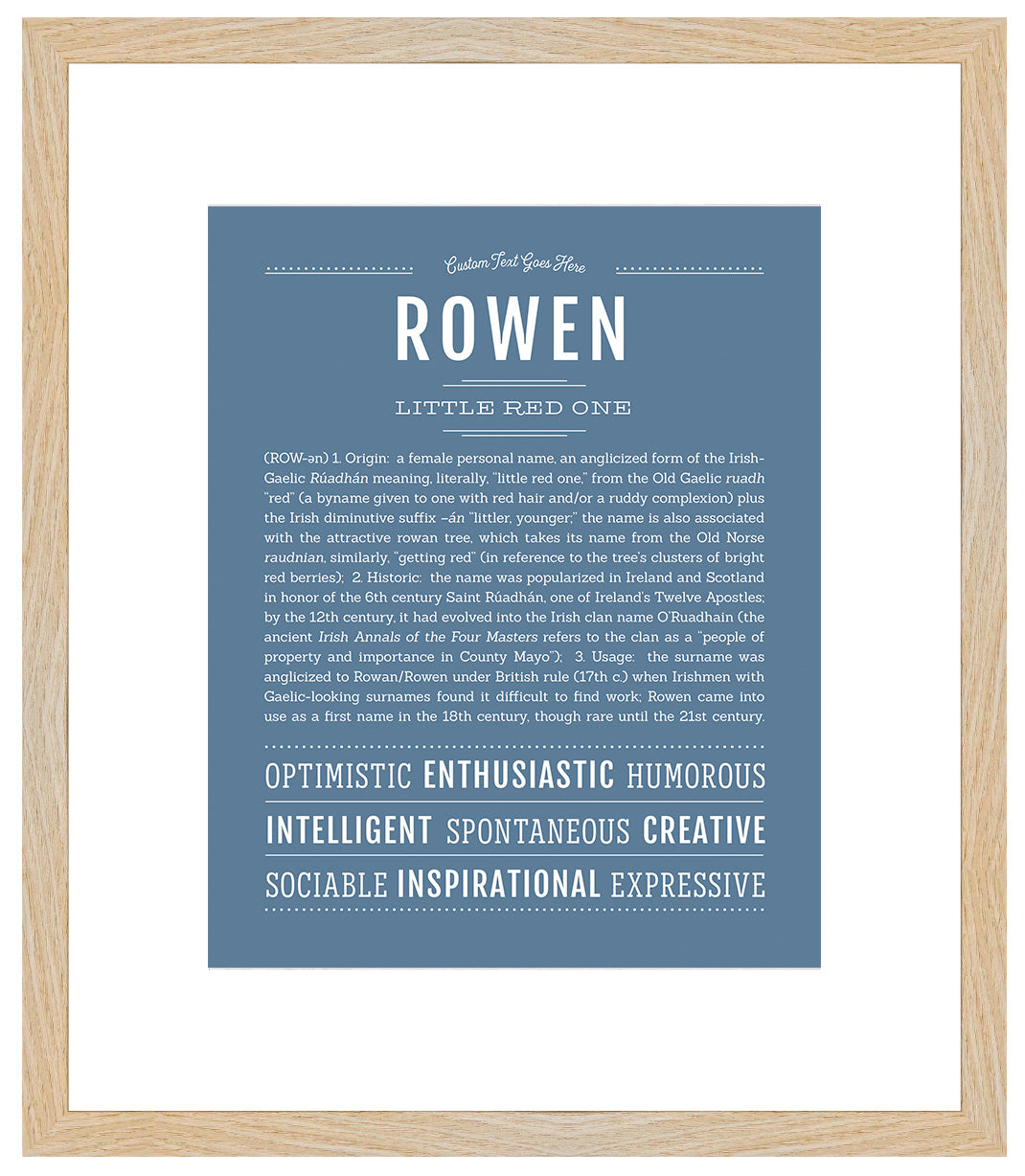 Rowen (female) | Name Art Print