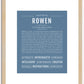 Rowen (male) | Name Art Print