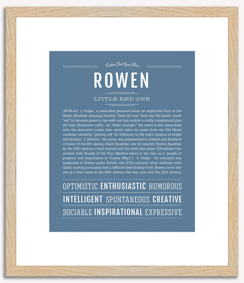 Rowen (male) | Name Art Print