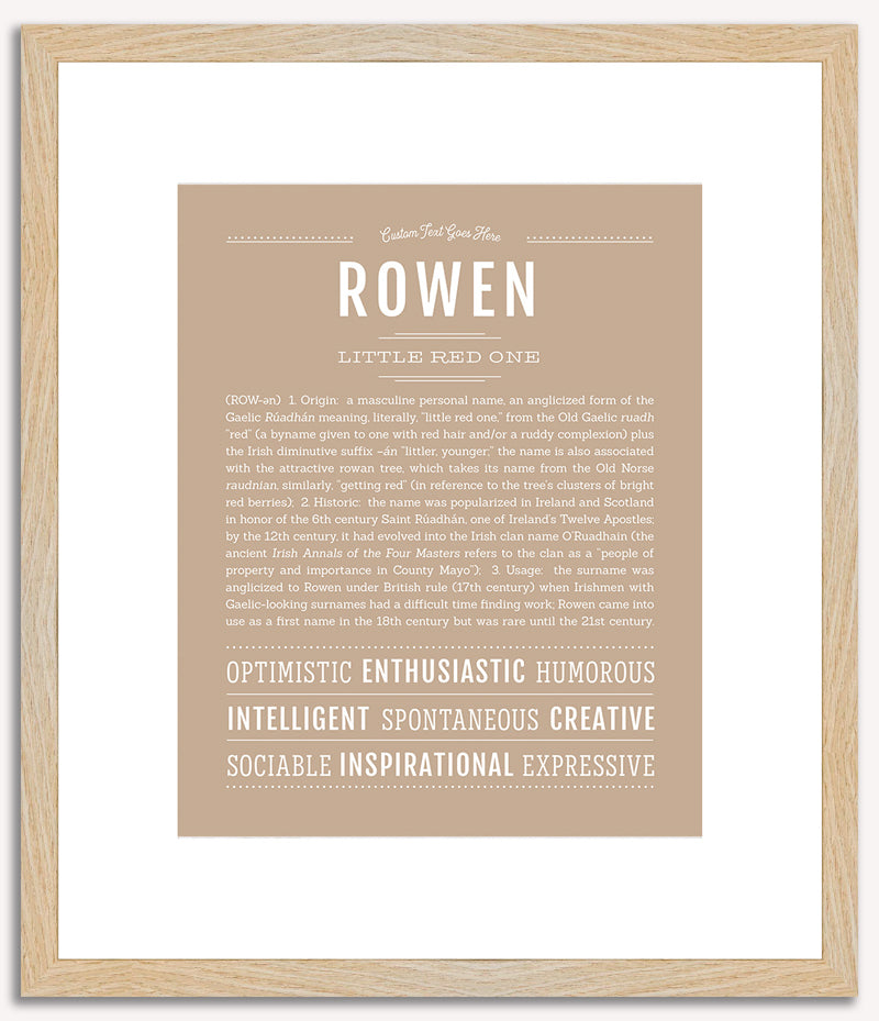 Rowen (male) | Name Art Print