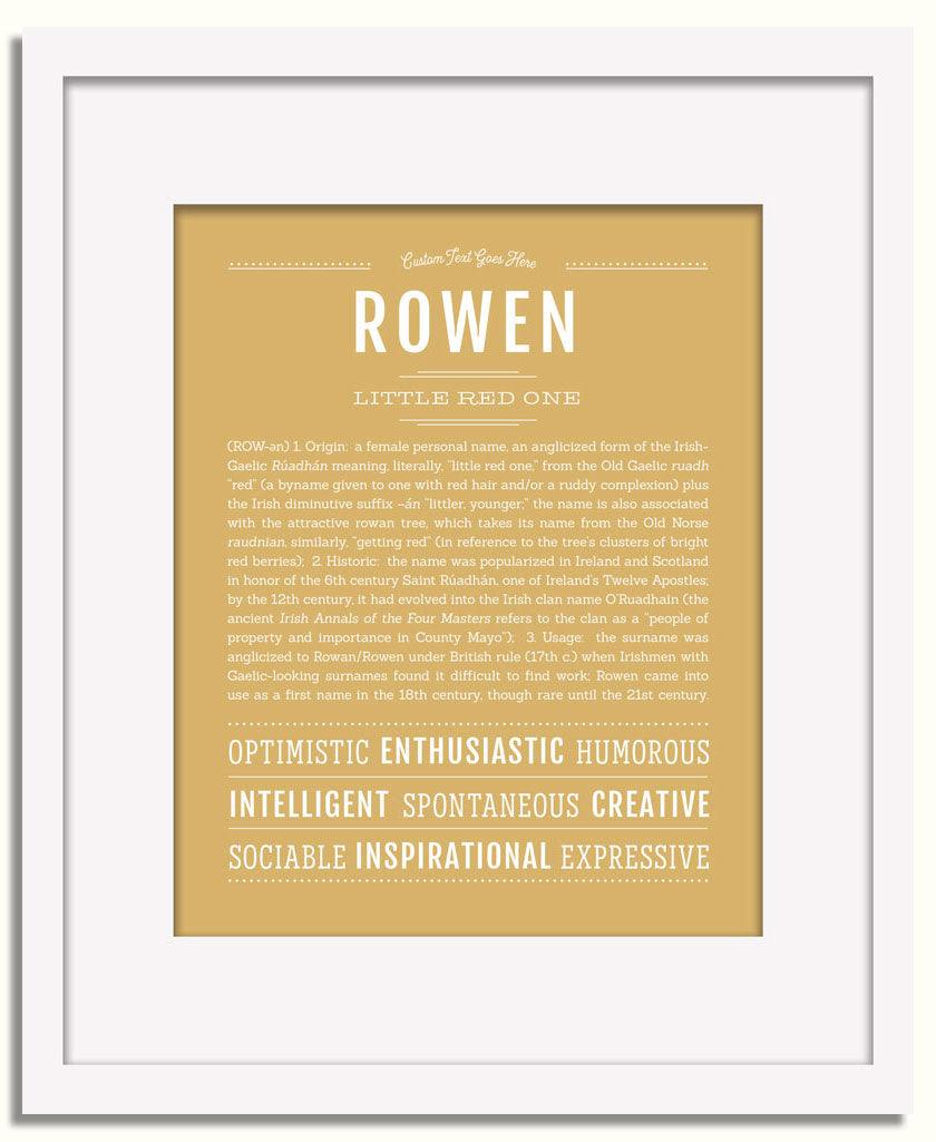 Frame Options | Matte Gold | White Frame, Matted