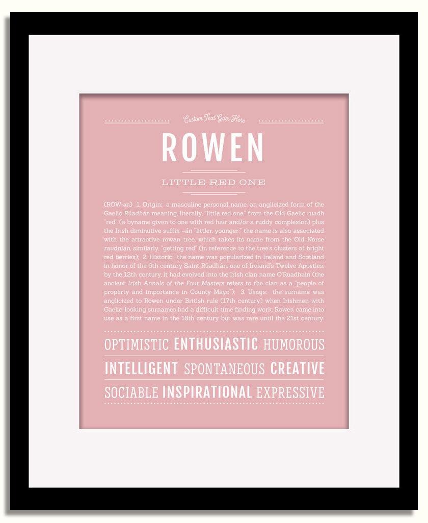 Frame Options | Dusty Rose | Black Frame, Matted