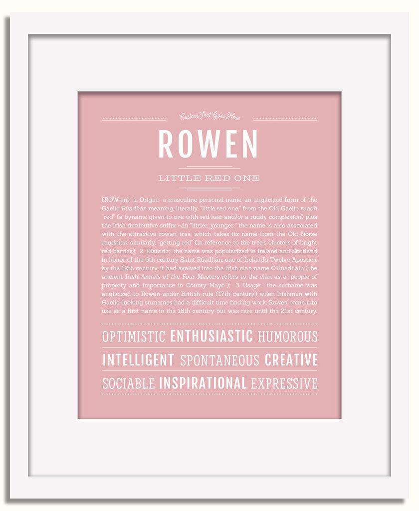 Frame Options | Dusty Rose | White Frame, Matted