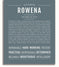Rowena Personalized Name Meaning Art Prints – Name Stories