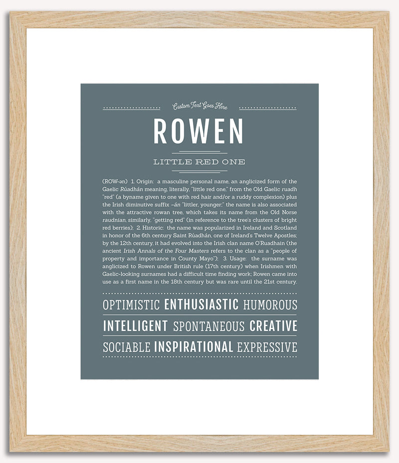 Rowen (female) | Name Art Print