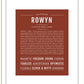 Rowyn | Name Art Print