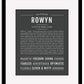 Rowyn | Name Art Print