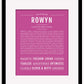 Rowyn | Name Art Print