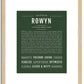 Rowyn | Name Art Print