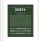 Rowyn | Name Art Print