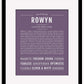 Rowyn | Name Art Print