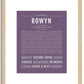 Rowyn | Name Art Print