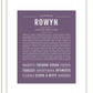 Rowyn | Name Art Print