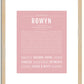 Rowyn | Name Art Print