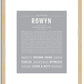 Rowyn | Name Art Print