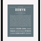 Rowyn | Name Art Print