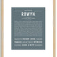 Rowyn | Name Art Print