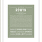 Rowyn | Name Art Print
