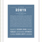 Rowyn | Name Art Print