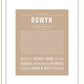 Rowyn | Name Art Print