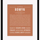 Rowyn | Name Art Print