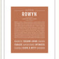 Rowyn | Name Art Print
