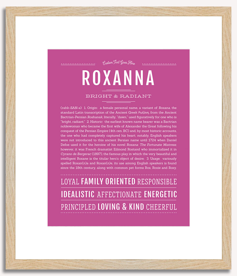 Roxanna | Name Art Print