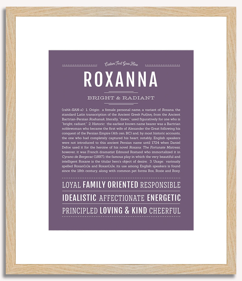 Roxanna | Name Art Print