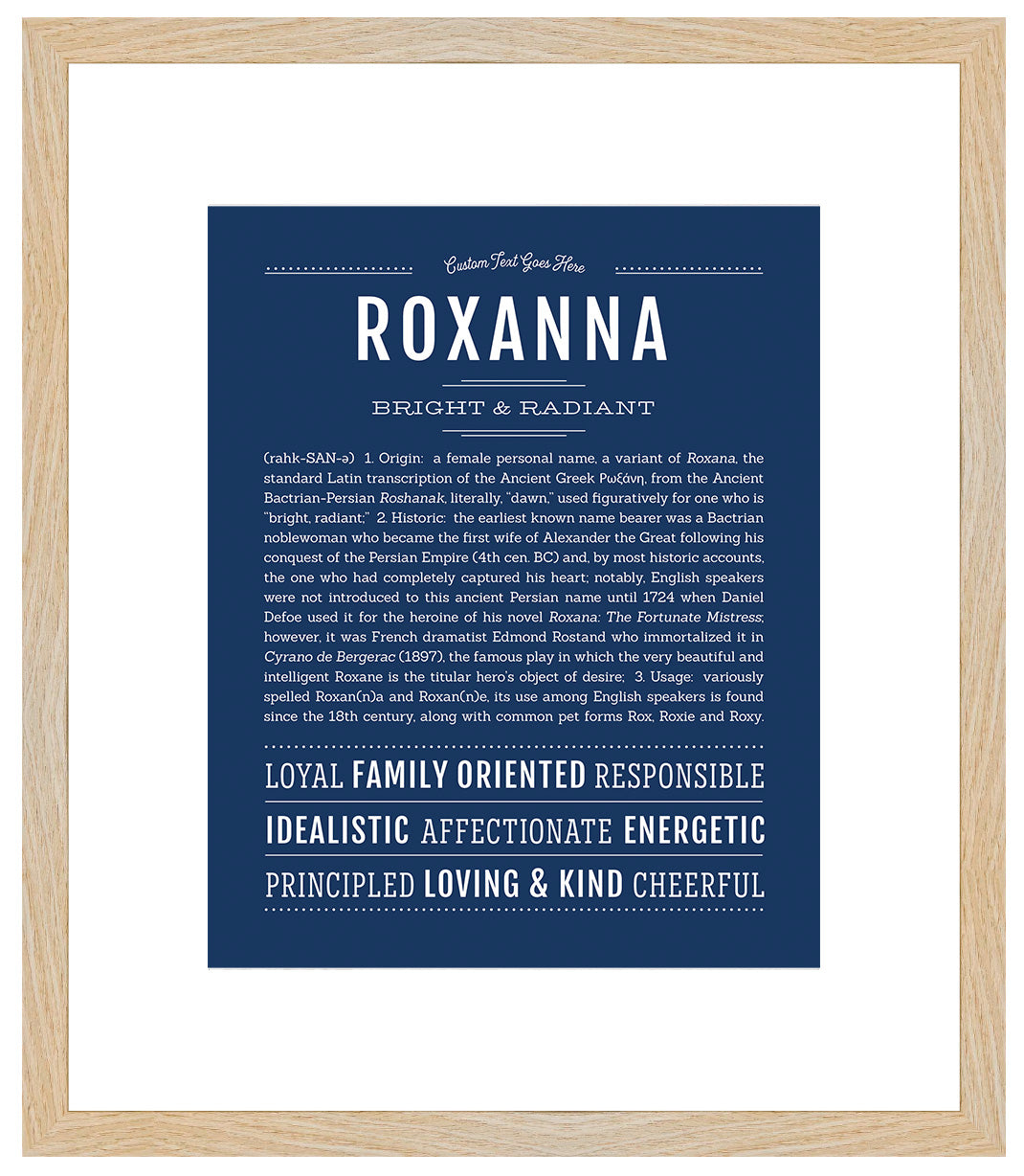 Roxanna | Name Art Print