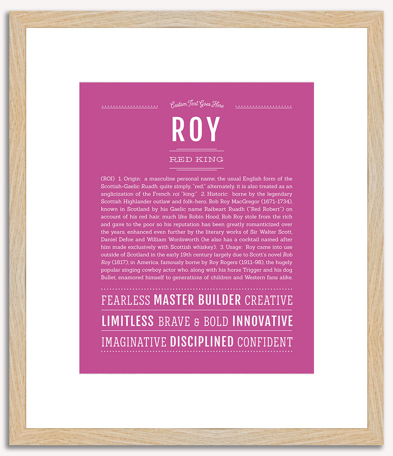 Roy | Name Art Print