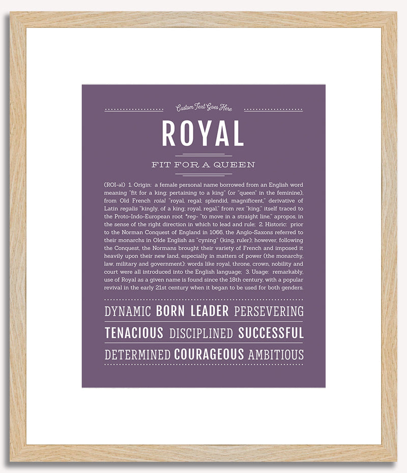 Royal (male) | Name Art Print