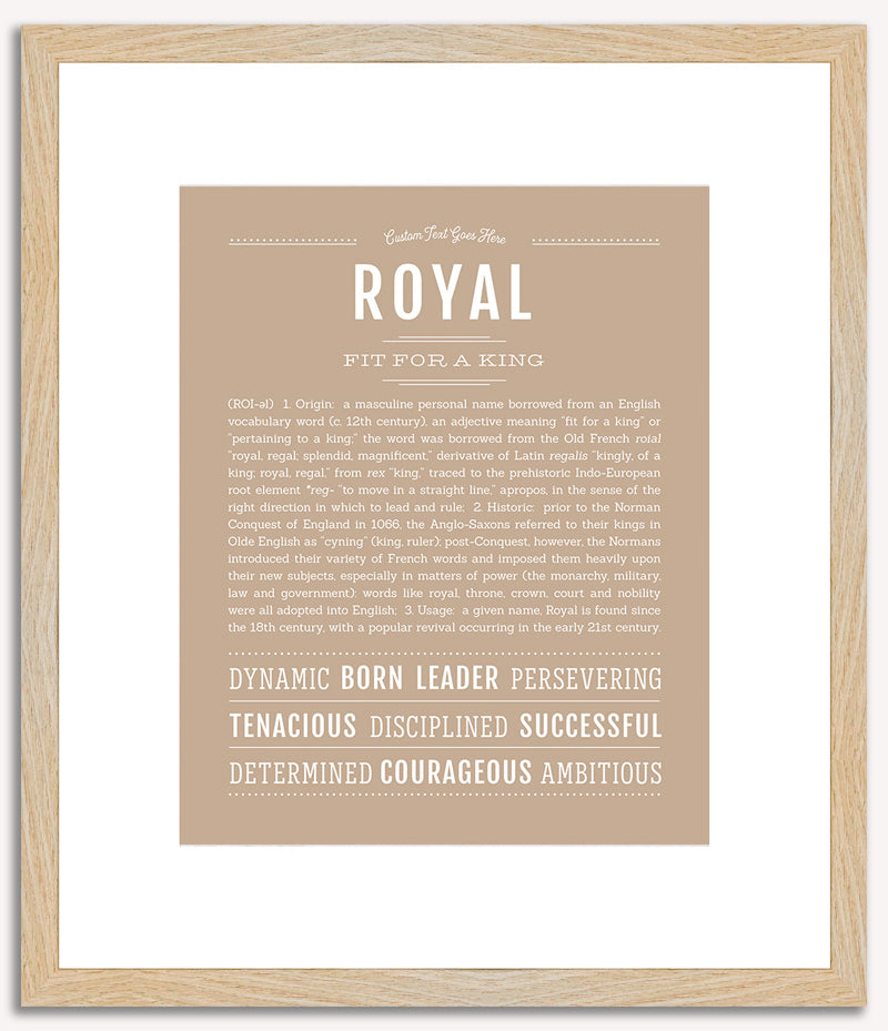 Royal (male) | Name Art Print