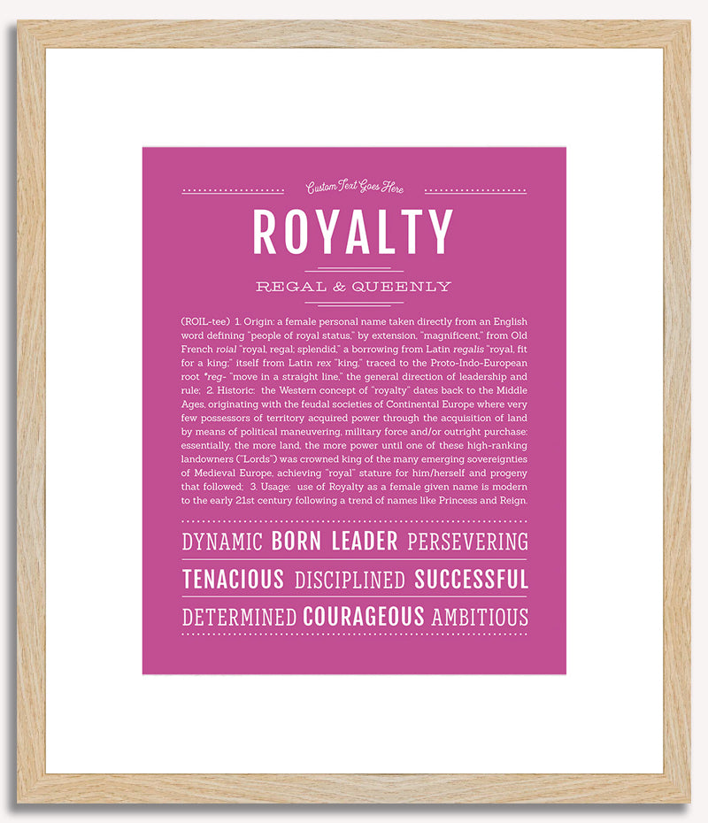 Royalty | Name Art Print