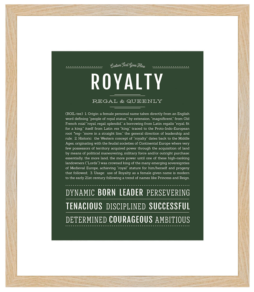 Royalty | Name Art Print