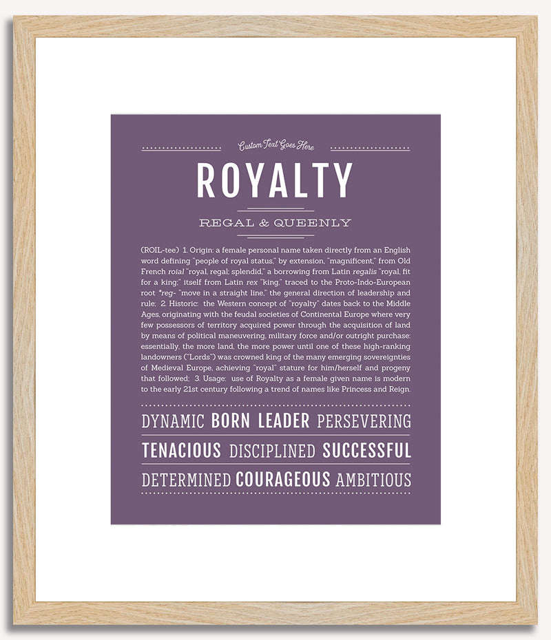 Royalty | Name Art Print