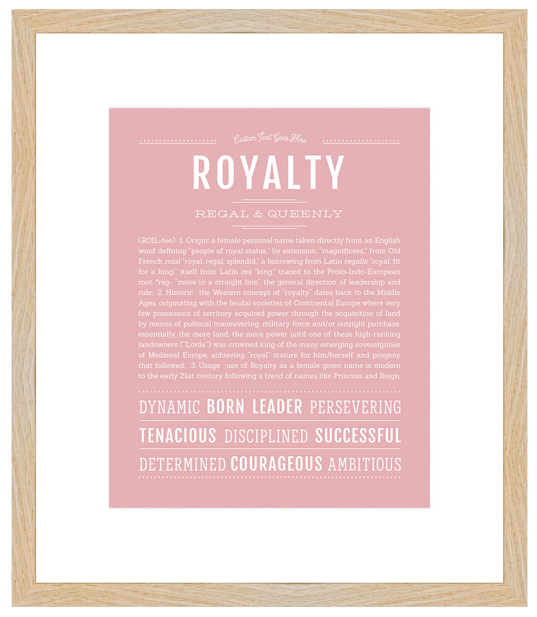 Royalty | Name Art Print