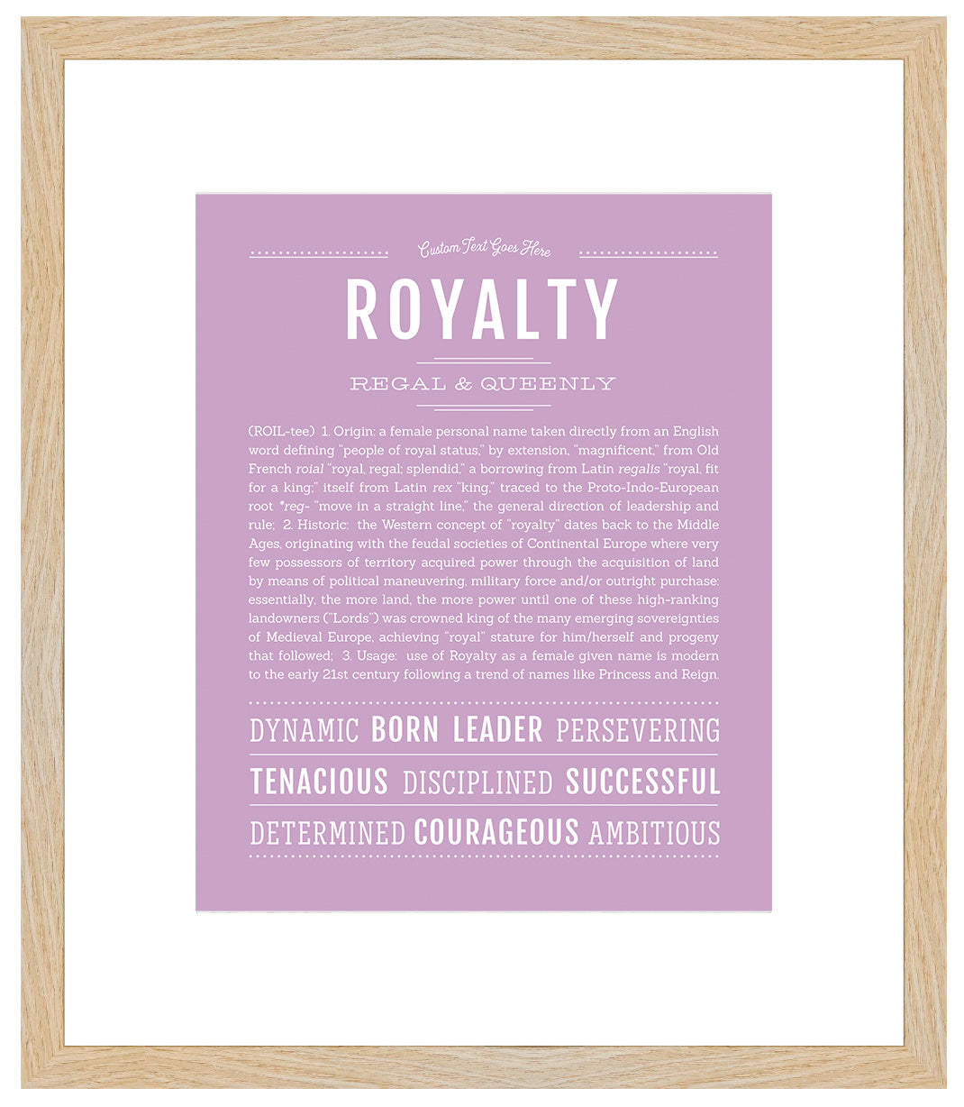 Royalty | Name Art Print