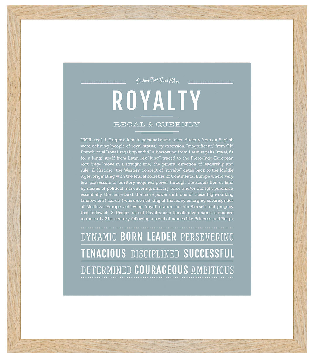 Royalty | Name Art Print