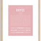 Royce (male) | Name Art Print