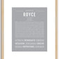 Royce (male) | Name Art Print