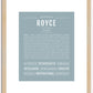 Royce (male) | Name Art Print