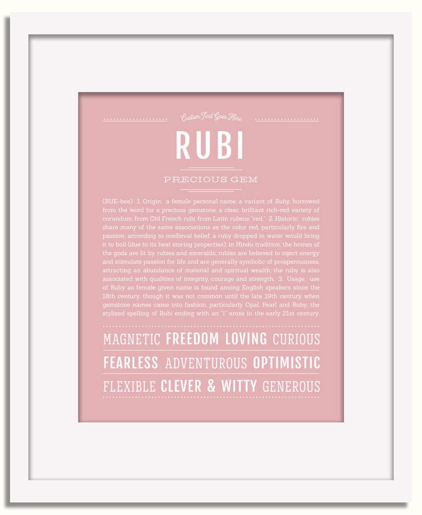 Frame Options | Dusty Rose | White Frame, Matted