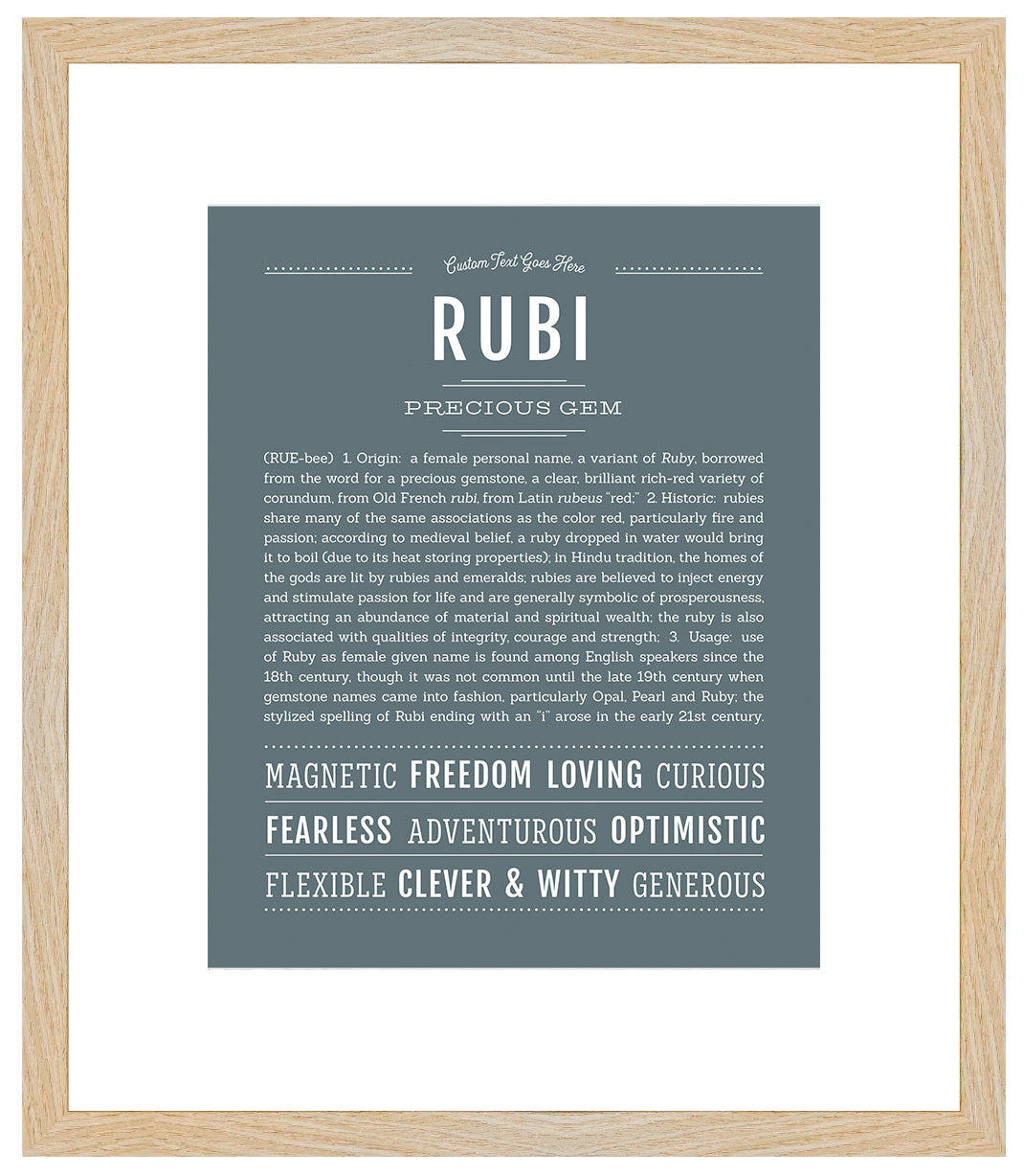 Rubi | Name Art Print